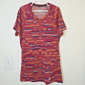 Smartwool Brown Merino 150 Short Sleeve Base Layer Tee Hiking Size XS Multicolor